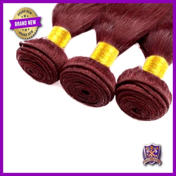 30-34 Inch Brazilian Virgin Hair Extensions Straight Double Weft 3 Bundles